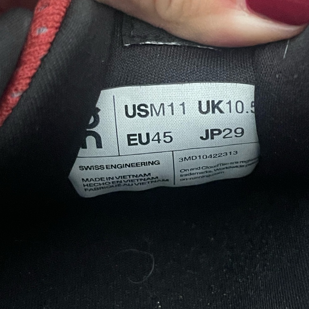 On Running Red and Black Athletic Shoes - Picture 8 of 8